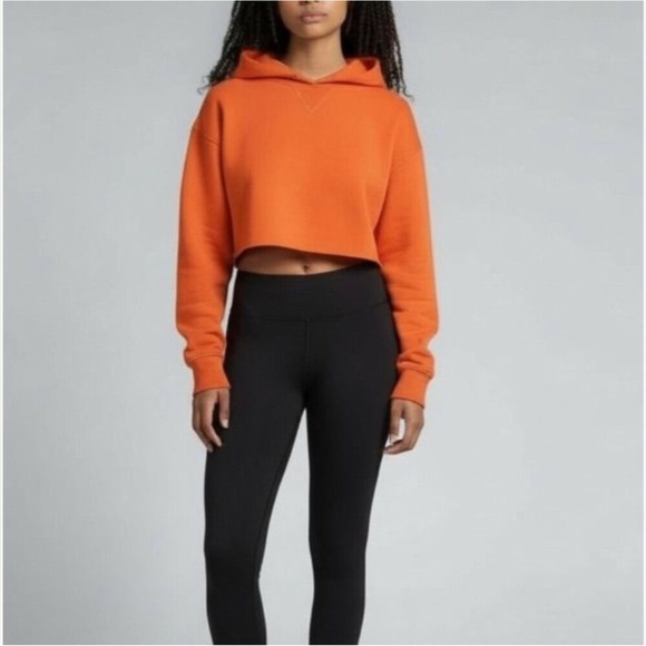 lululemon athletica Tops - 🌼Lululemon All Yours Hoodie Cropped 4 Tiger Orange Sweatshirt Athleisure